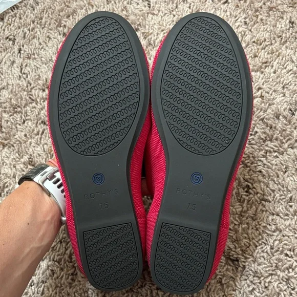Rothy's Vibrant Pink Women's Flats - Picture 2 of 5